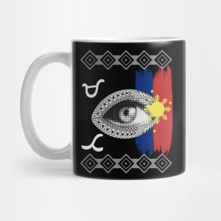 Philippine Flag Sun / Baybayin word Mata (Eye) Mug